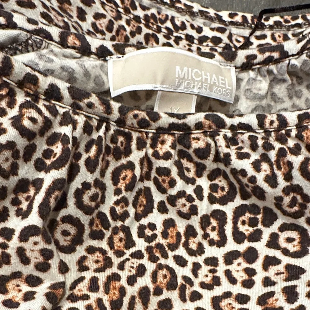 Michael Kors Brown Leopard Print Blouse size 1X